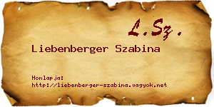 Liebenberger Szabina névjegykártya
